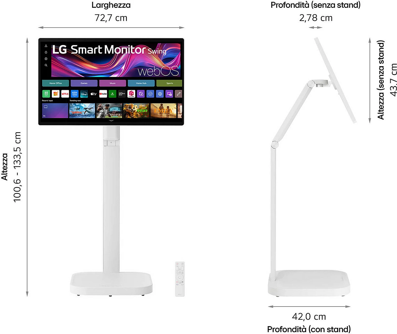 Monitor Smart LG 32U889SA 31.5" 4K UHD IPS Touch, webOS, USB-C 65W, i bardhë