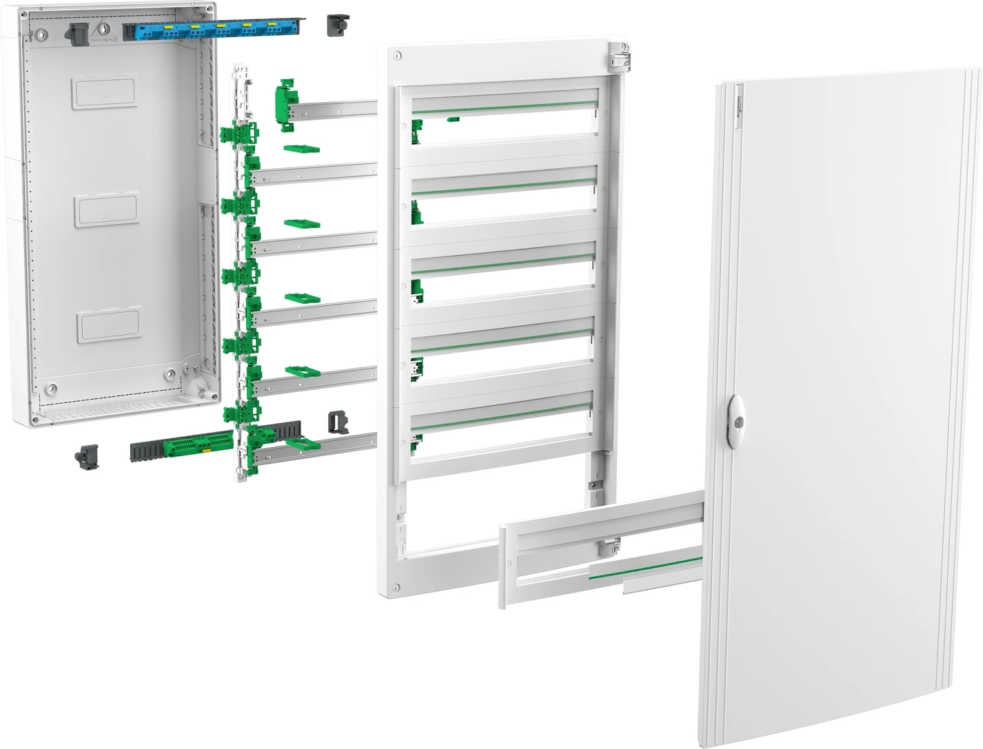 Tabelë siguresash Schneider Electric LVSXR424 PrismaSet XS – 4R 24M OG Derë xhami transparente
