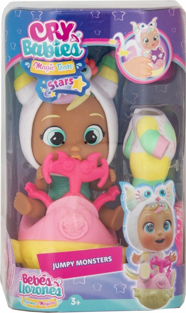 Kukull Cry Babies Stars Jumpy Monsters Nunu, me aksesorë, për fëmijë
