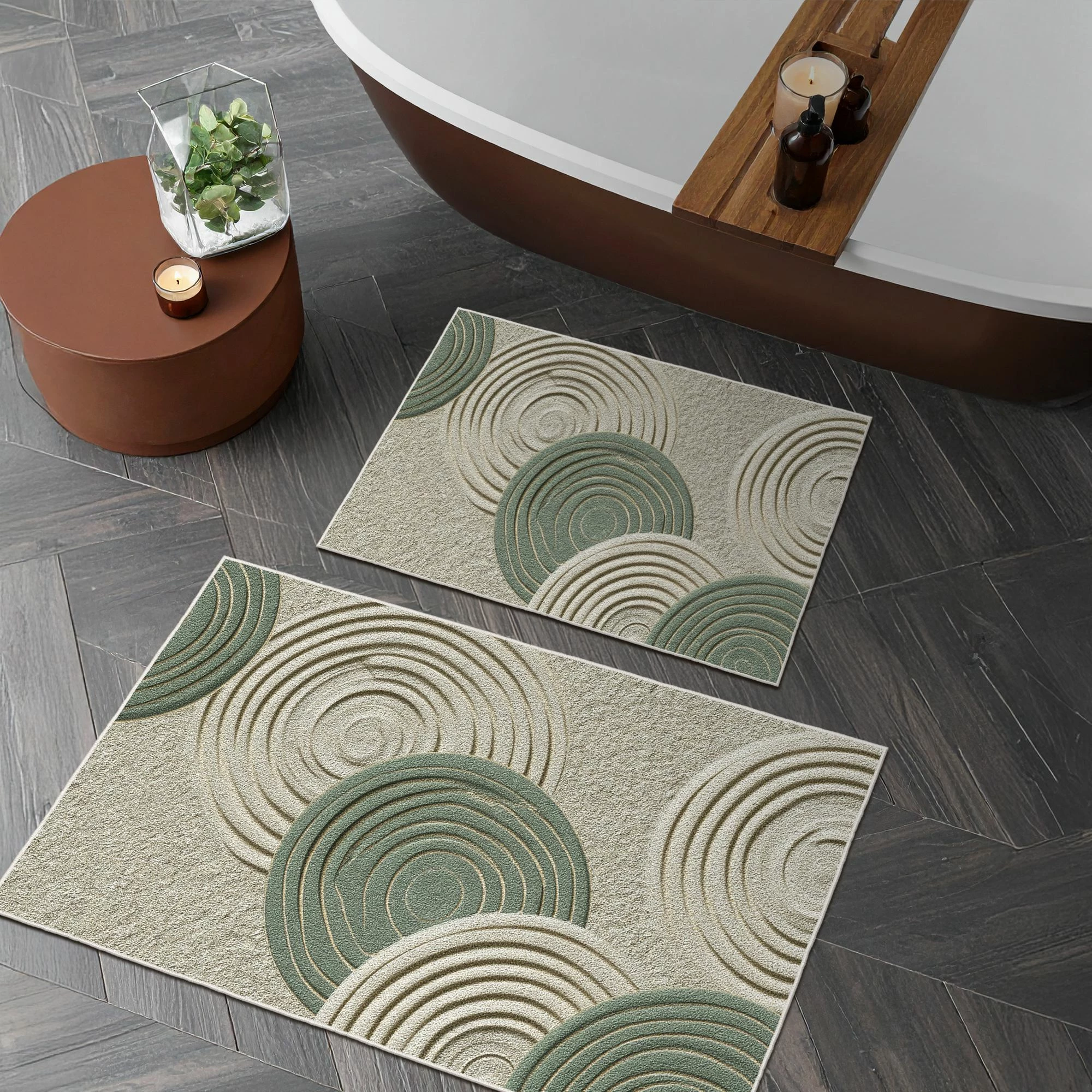 Set tapetash për banjo, 2 copë, ngjyrë e gjelbër, Mijolnir, Asr41