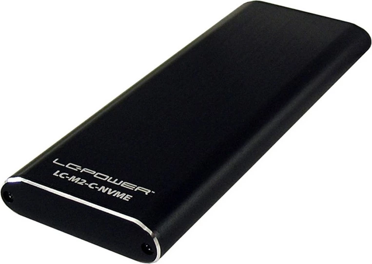 Kasë LC-Power LC-M2-C-NVME për SSD M.2 NVMe, USB Type-C, e zezë