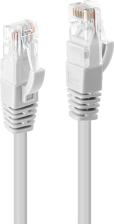Kabllo rrjeti Ethernet LINDY Cat6 U/UTP 0.3m, RJ-45 në RJ-45, e bardhë