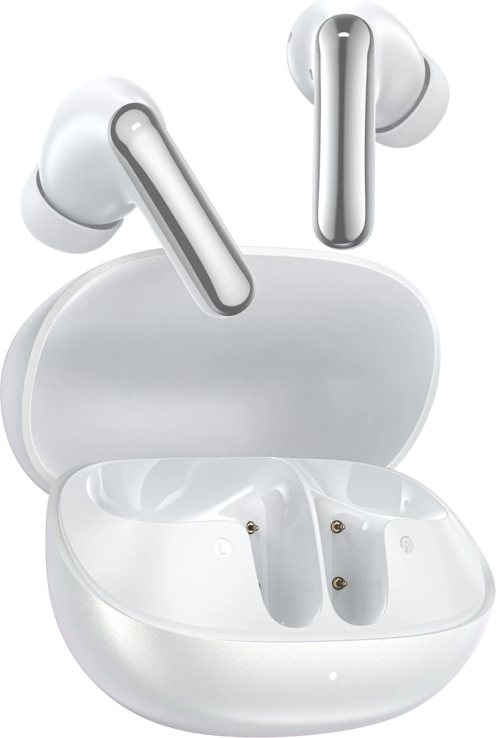Kufje TWS QCY MeloBuds N20, ANC hibrid 50 dB, Bluetooth 6.0, 40 h, të bardha, set me kuti karikimi