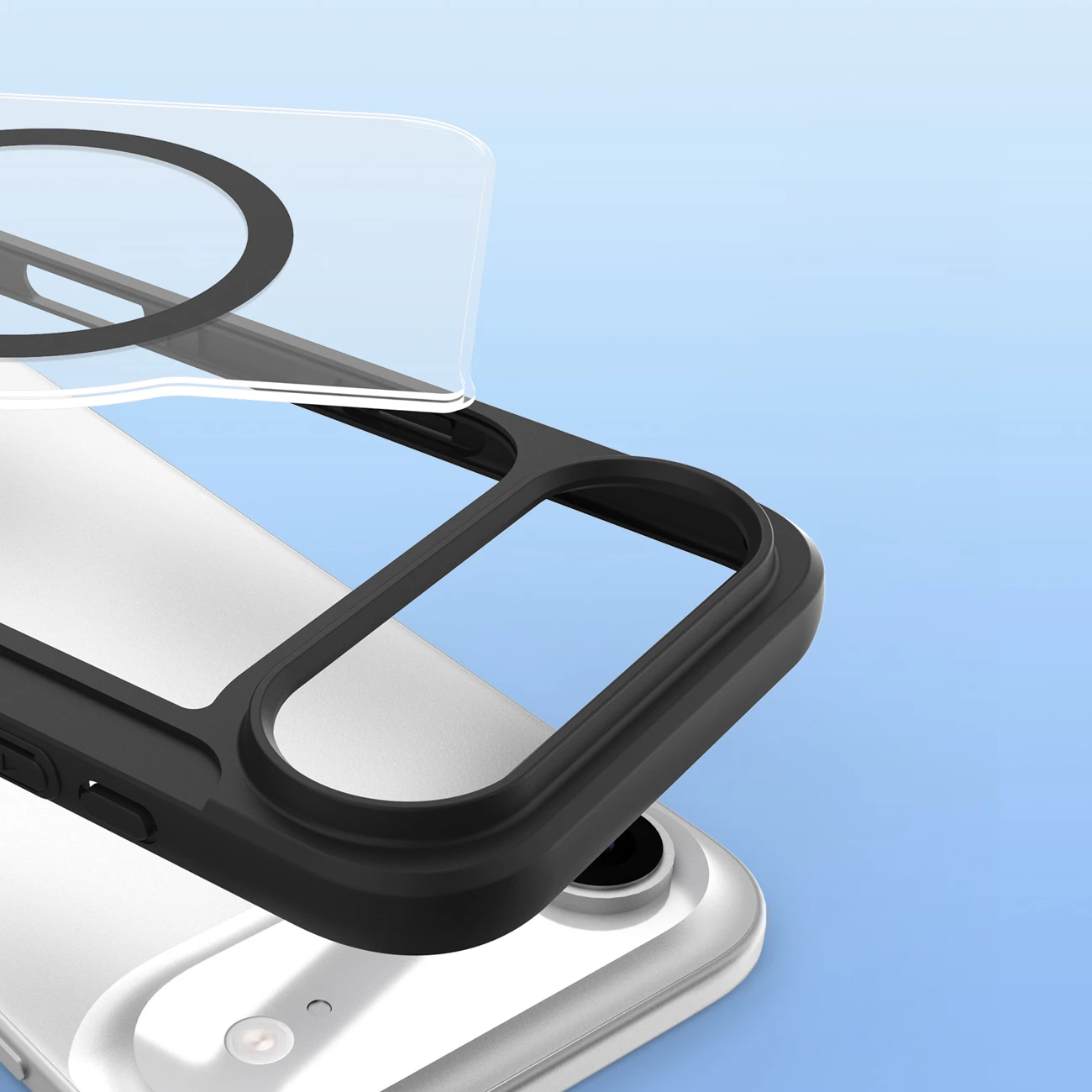 Mbështjellës Dux Ducis Skin X Pro për iPhone 17 Air, me portofol, MagSafe, e zezë