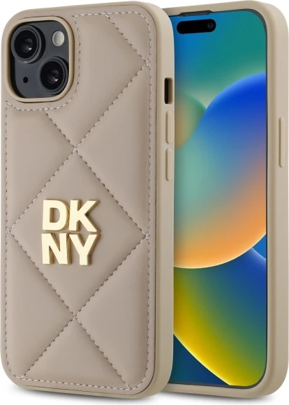 Mbështjellës DKNY për iPhone 14, Bezhe
