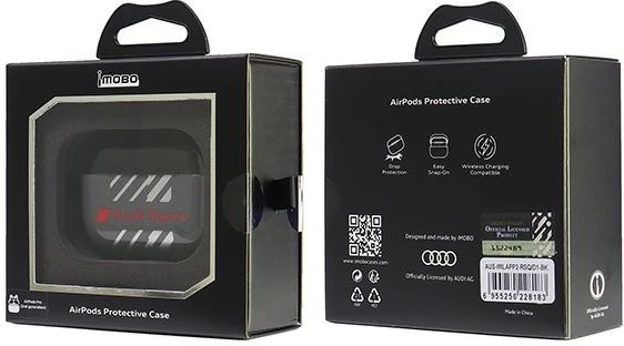 Mbështjellës Audi IML Sport për AirPods Pro 2, i zi