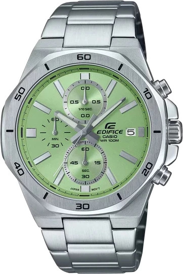 Orë dore Edifice EFV-640D-3AV, e argjendtë/gjelbër
