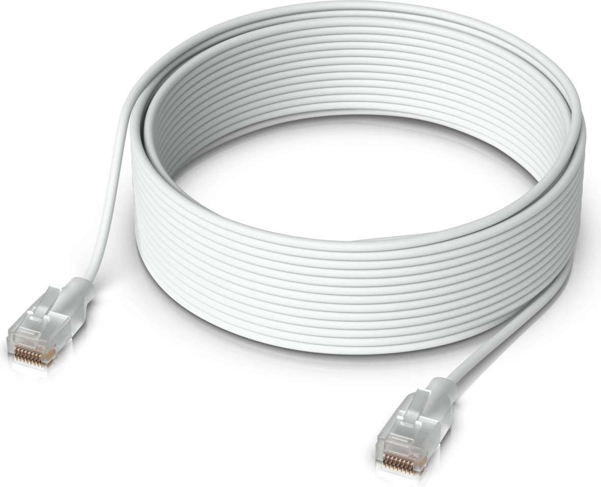 Kabllo rrjeti Ubiquiti UACC-Cable-Patch-EL-15M-W, Cat6, 15m, translucent white