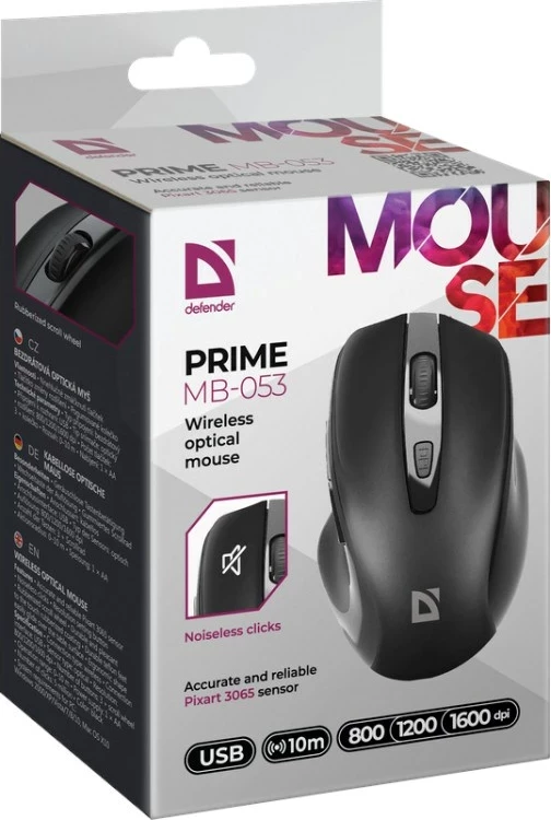 Maus Defender Prime MB-053 RF Silent, Optik, i zi