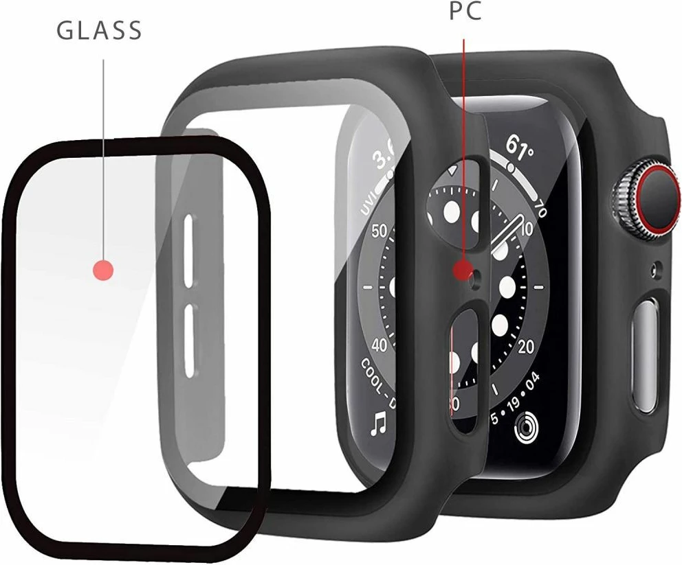 Mbështjellës Tech-Protect Defense360 për Apple Watch 7/8/9 41mm, Zi