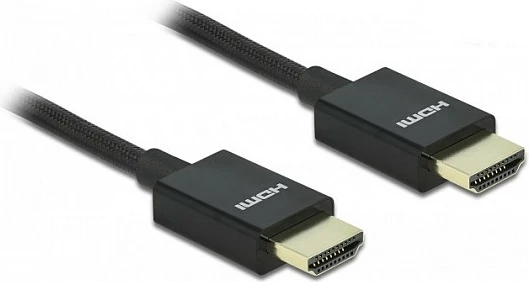 Kabllo HDMI DeLOCK High Speed 48Gbps, 0.5m, 8K@60Hz, eARC/HDR, e zezë