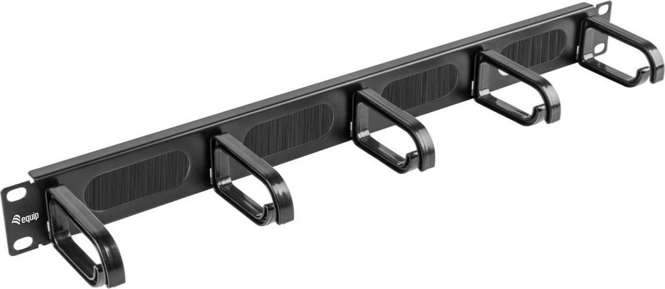 Panel menaxhimi kabllosh EQUIP 19", 1U, 5 unaza, RAL9005 i zi