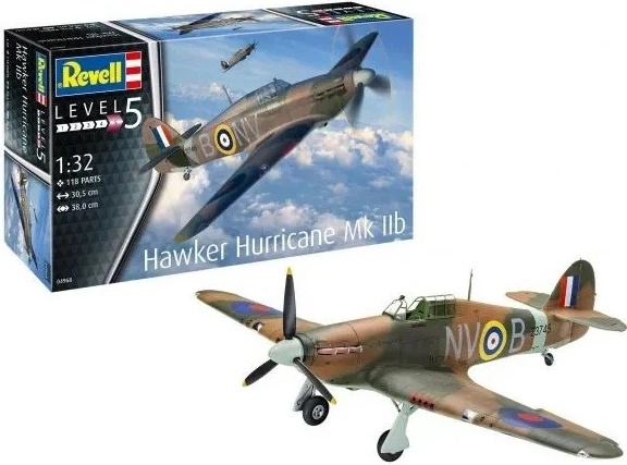 Model plastik Revell Hawker Hurricane MK IIB 1:32, 118 pjesë