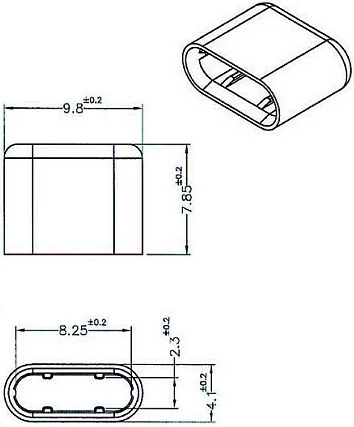 Kapak pluhuri DeLOCK 64008 për USB Type-C, set 10 copë, i zi