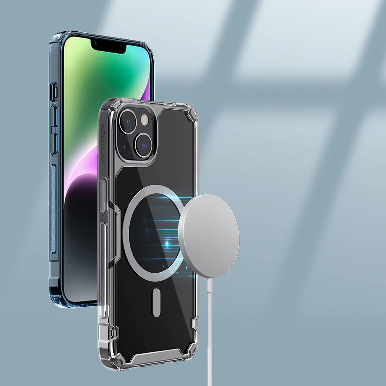 Mbështjellës Nillkin Nature Pro për iPhone 14 Plus, MagSafe, Transparent/Blé