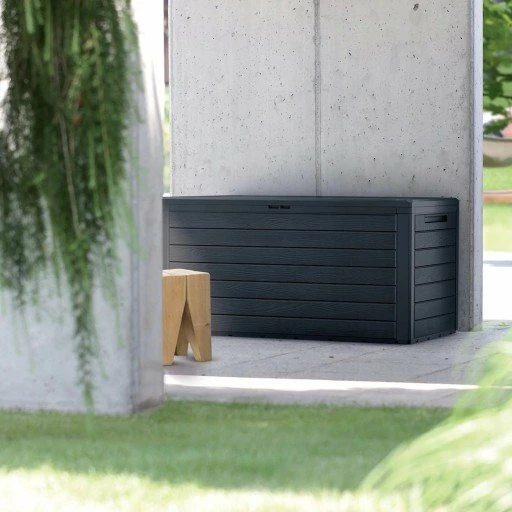 Kuti ruajtjeje kopshti Prosperplast WoodeBox 280 L, 116 x 43.3 x 55 cm, antracit