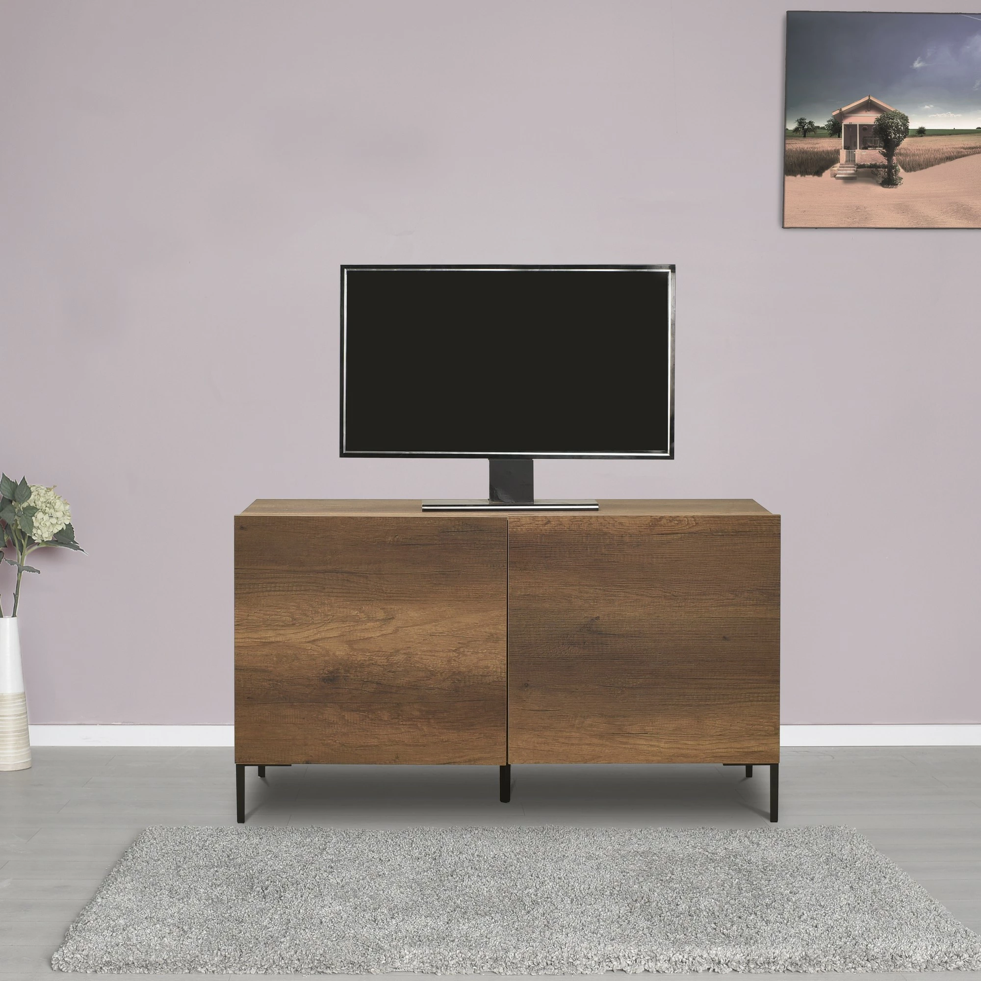 Komodë për TV, ngjyrë Oslo Walnut, Tvc-722-Oo-1