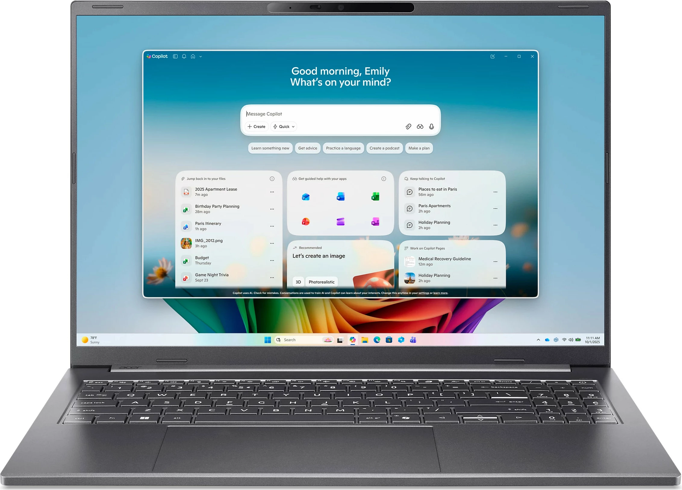 Laptop Acer Aspire 16 AI OLED CU9-386H, 16GB RAM, 512GB SSD, Windows 11 Home, gri