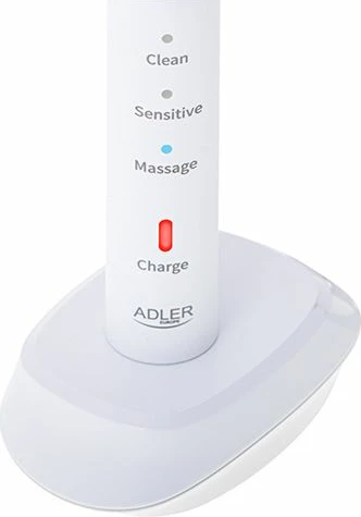 Furçë dhëmbësh sonike elektrike ADLER AD2175, 30,000 VPM, 3 modalitete, IPX7, bardhë, set me 2 koka + karikues induktiv