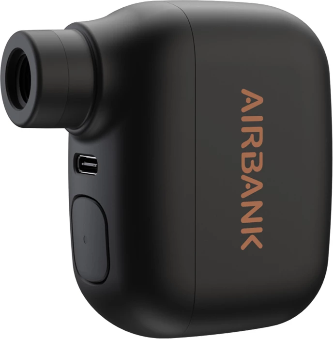 Mini pompë elektrike për biçikletë Cycplus AS100 POCKET SE AIRBANK, 100 PSI, USB-C, 300 mAh, e zezë