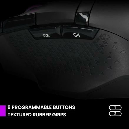 Maus gaming PREYON Falcon PFG27B, 12400 DPI, 9 butona, USB me kabllo, RGB, i zi