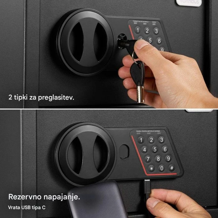 Kasafortë sigurie VonHaus 3515437 8.5 L, e zezë