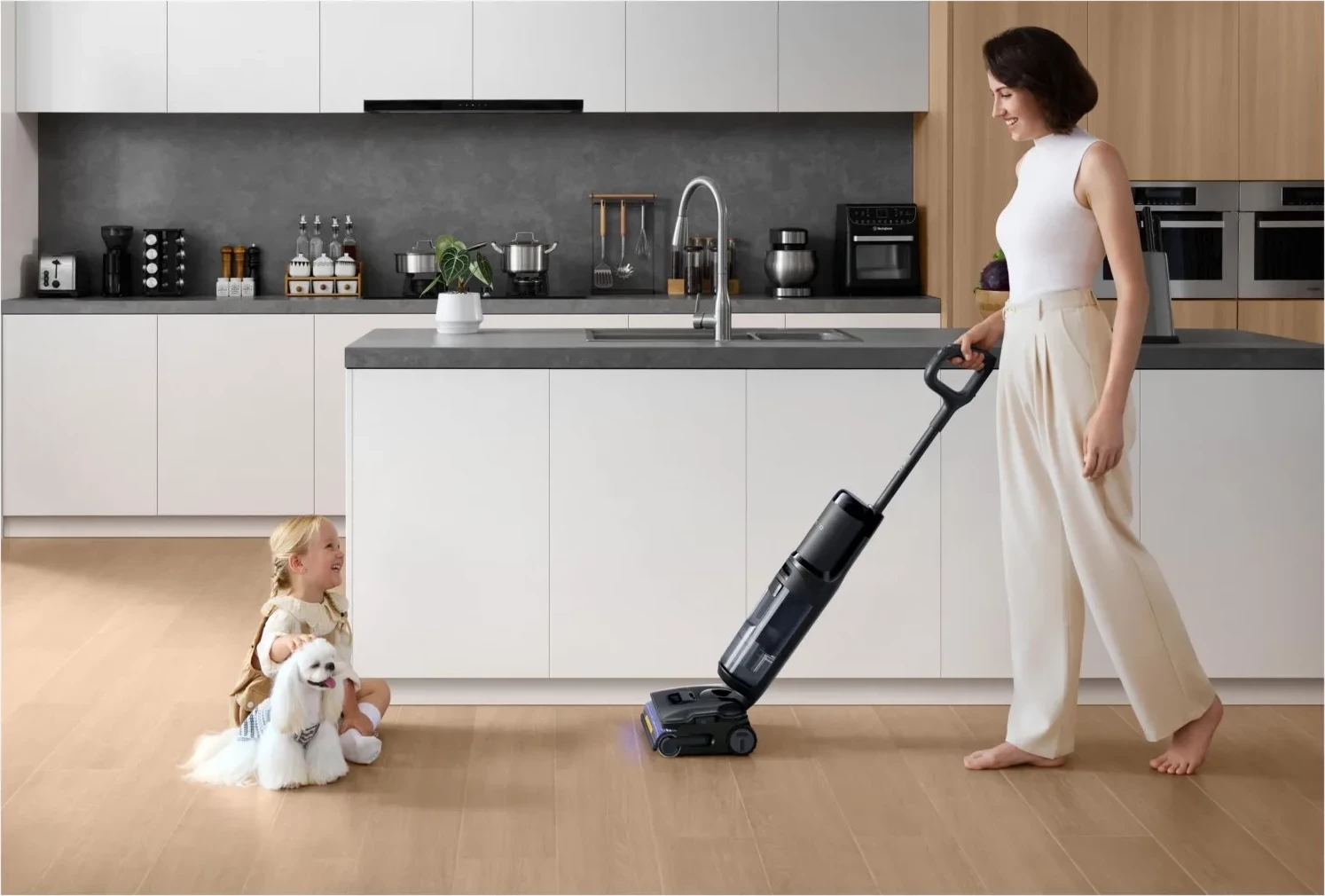 Pastrues dyshemeje Tineco Floor One S7 Stretch Steam Plus, me avull, i zi