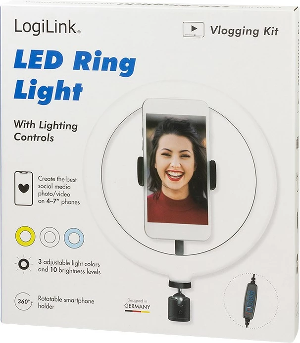 Dritë unazore LED LogiLink AA0151, 1.8m, USB, e zezë