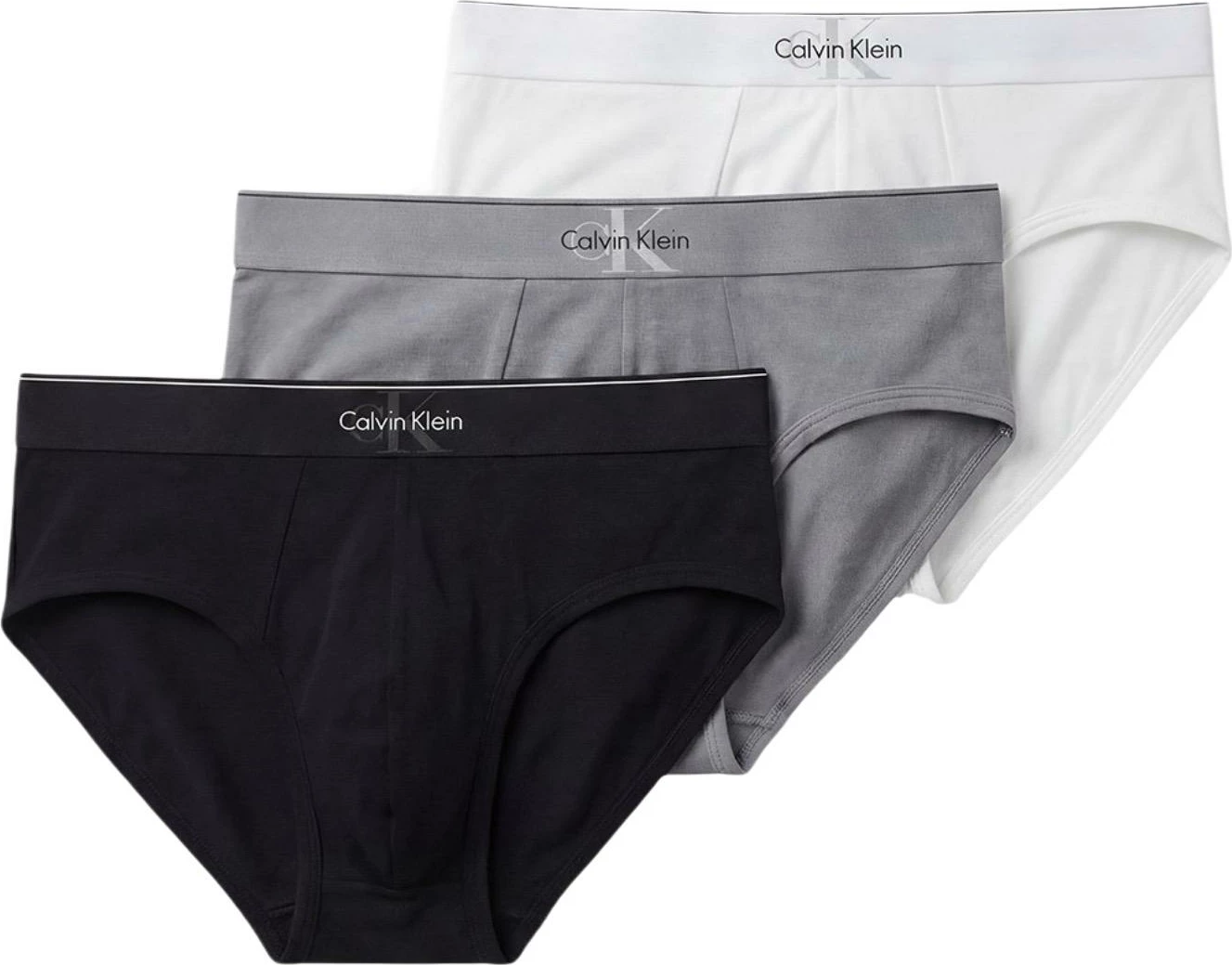 Të brendshme për meshkuj Calvin Klein Underwear HIP BRIEF 3PK LV00NB4471, të zeza/gri