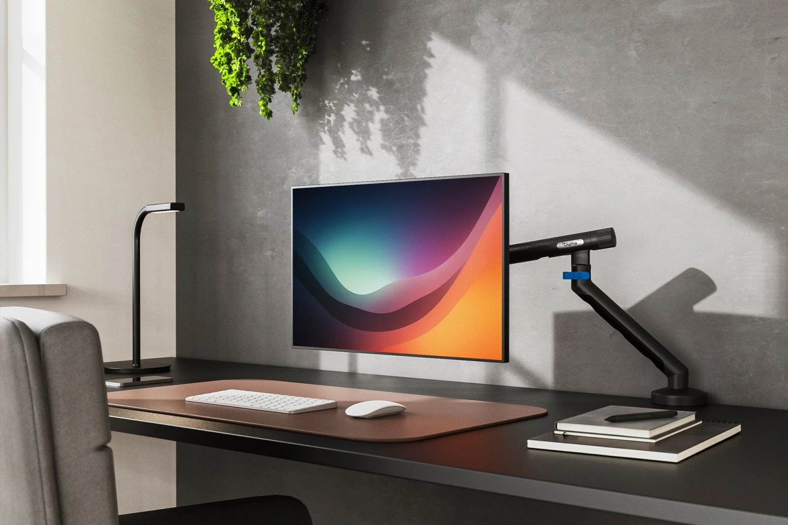 Krah monitori tavoline Digitus DA-90469, 1x LCD deri 35\", 10 kg, VESA 75x75/100x100, me kapëse, i zi