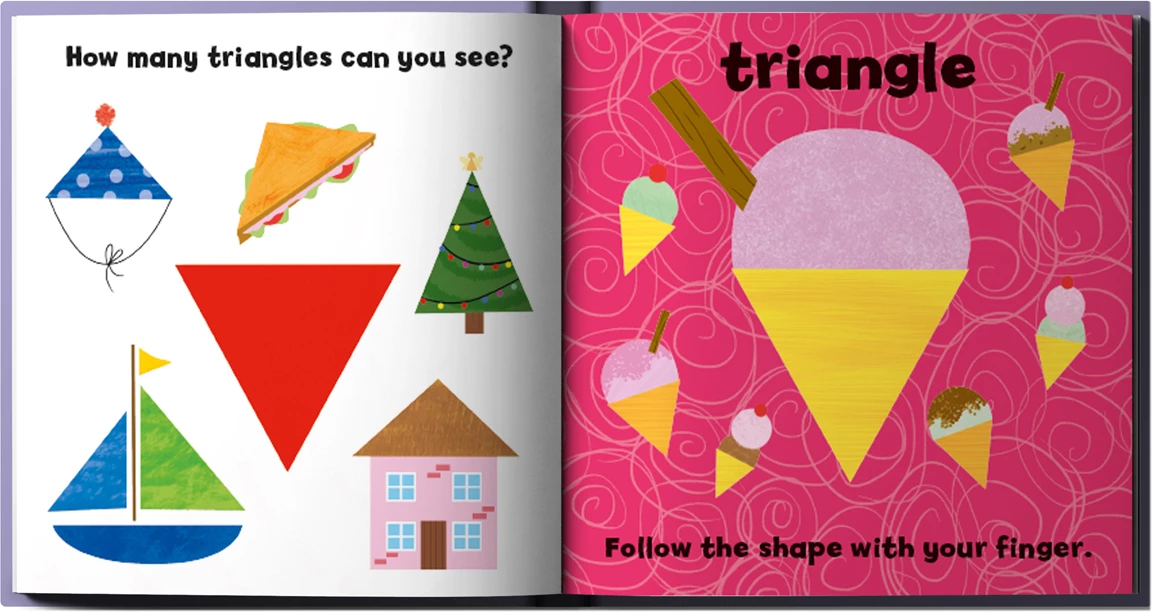 Libër tabela të qendrës së mësimit të hershëm I Love Shapes