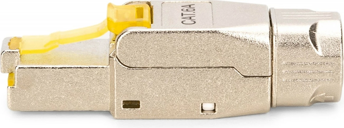 prizë modulare RJ45, Digitus DN-93638, Cat 6A PoE++ 10GbE, STP e blinduar, montim pa vegla me kapak vidash, metal, AWG 22-27