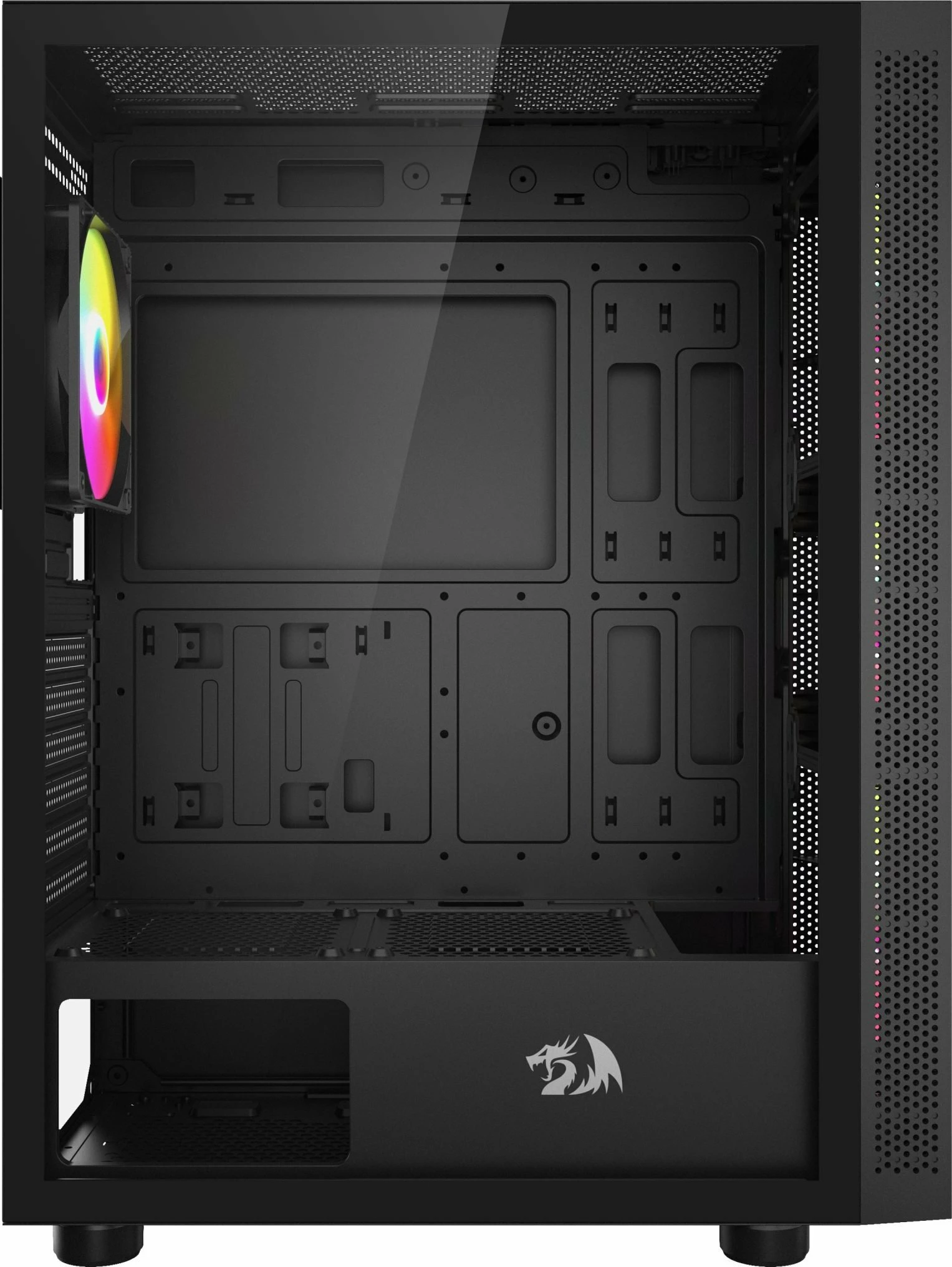 Kasë Redragon Spark GC-621-4F Midi Tower ATX 4x RGB fan USB-C pa PSU, e zezë