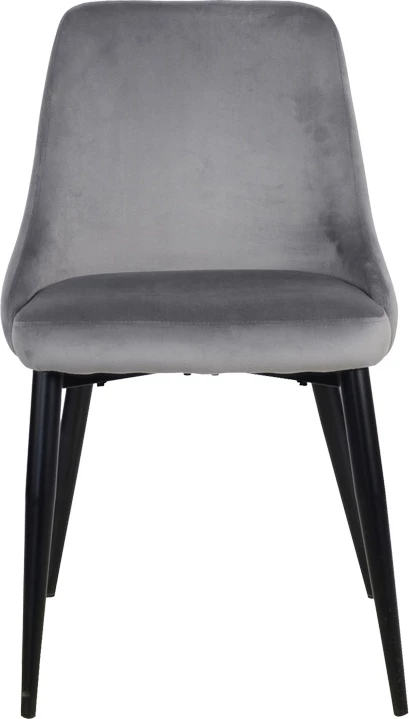 Karrige Zedna, kadife gri, këmbë metalike të zeza, 51x58x84cm