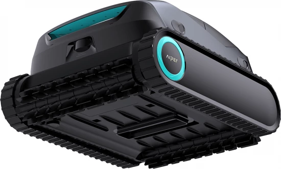 Robot pastrues pishine AIPER Scuba X1 Pro me bateri, 200 m², 5 L, 420 LPM, stacion karikimi, gri e errët, set
