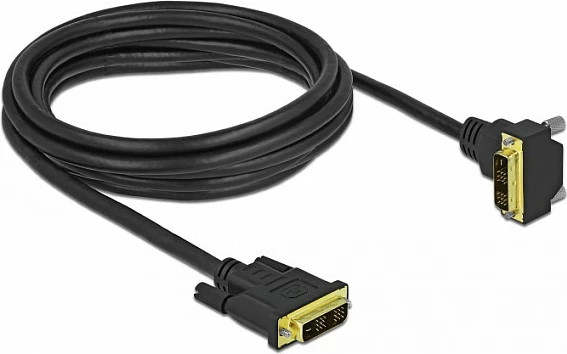 Kabllo DVI-D DeLOCK 85903, 3 m, 18+1 (Single Link), e zezë
