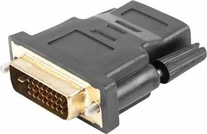 Adapter AV Lanberg AD-0010-BK HDMI (F) në DVI-D (M) 24+1 Dual Link, 1080p, i zi