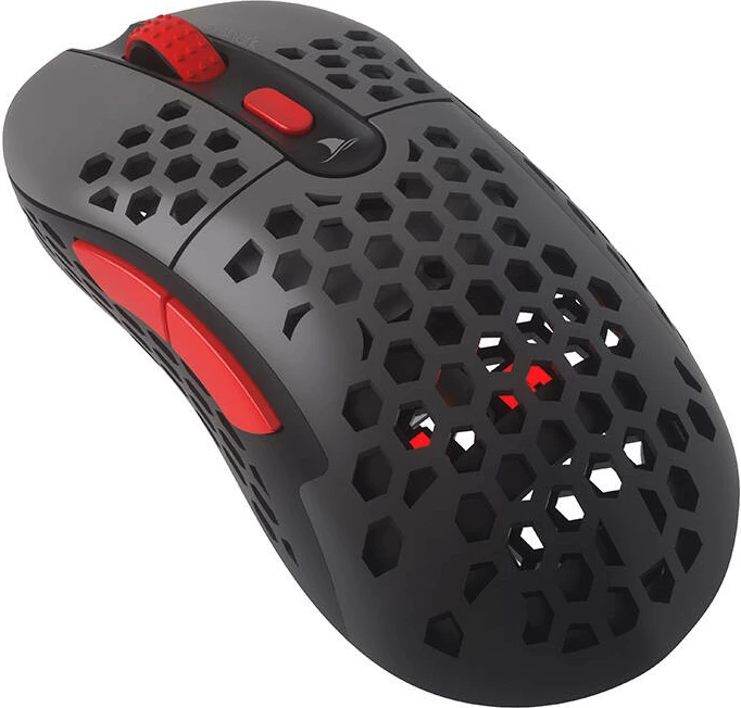 Maus gaming wireless Darmoshark GN1 (PMW3335), 16,000 DPI, 8 butona, i zi me të kuqe