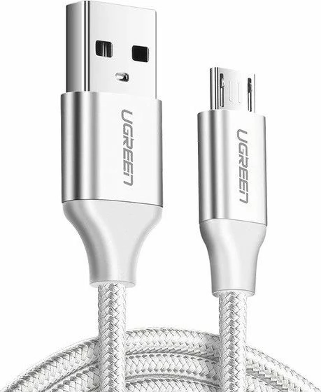 Kabllo USB-A në microUSB Ugreen US290 (60153) 2 m QC 3.0, e bardhë