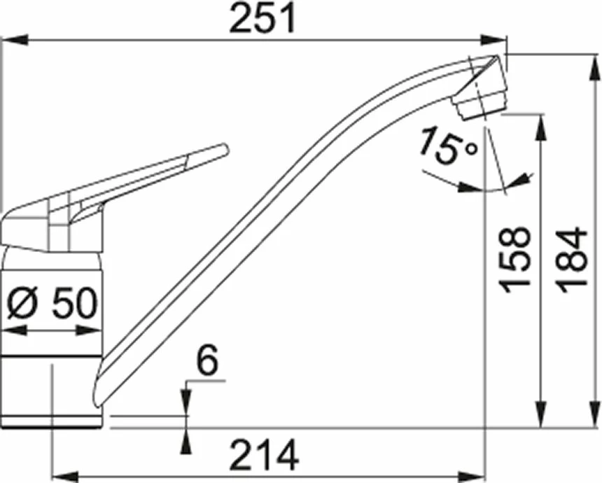 Rubinet kuzhine Franke Princess II 115.0470.654, një-lever, 360° rrotullues, 184 mm, bezhë