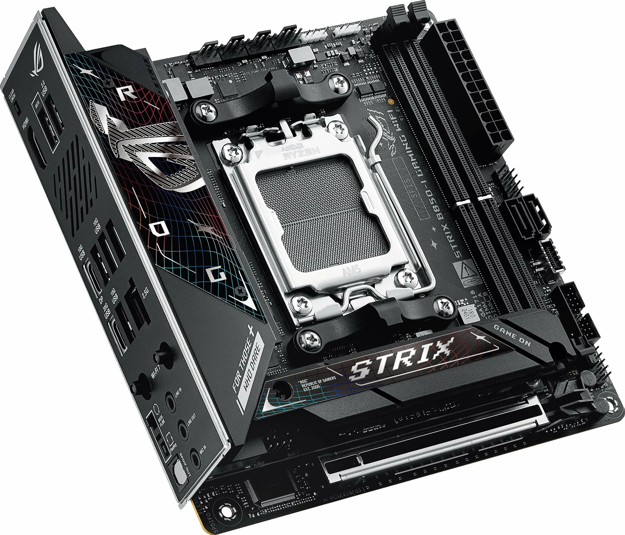 Pllakë amë Asus ROG STRIX B850-I GAMING WIFI Mini-ITX AM5 DDR5 Wi‑Fi 7