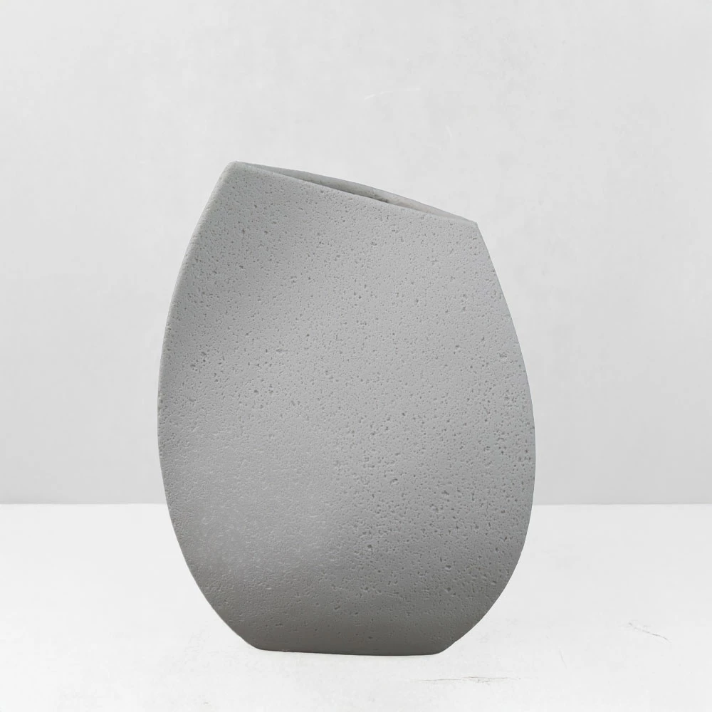 Vazo dekorative ELYSE II, rrëshirë, e bardhë, 20x19x28cm