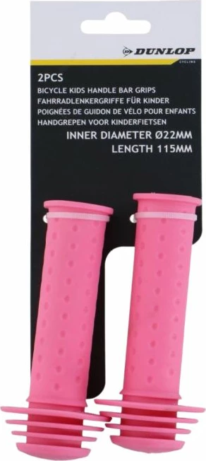 Doreza timoni për biçikletë/scooter Dunlop 2114861, rozë, set prej 2 copë
