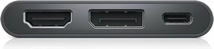 Adapter video Dell USB-C në DisplayPort/HDMI + PPT, gri