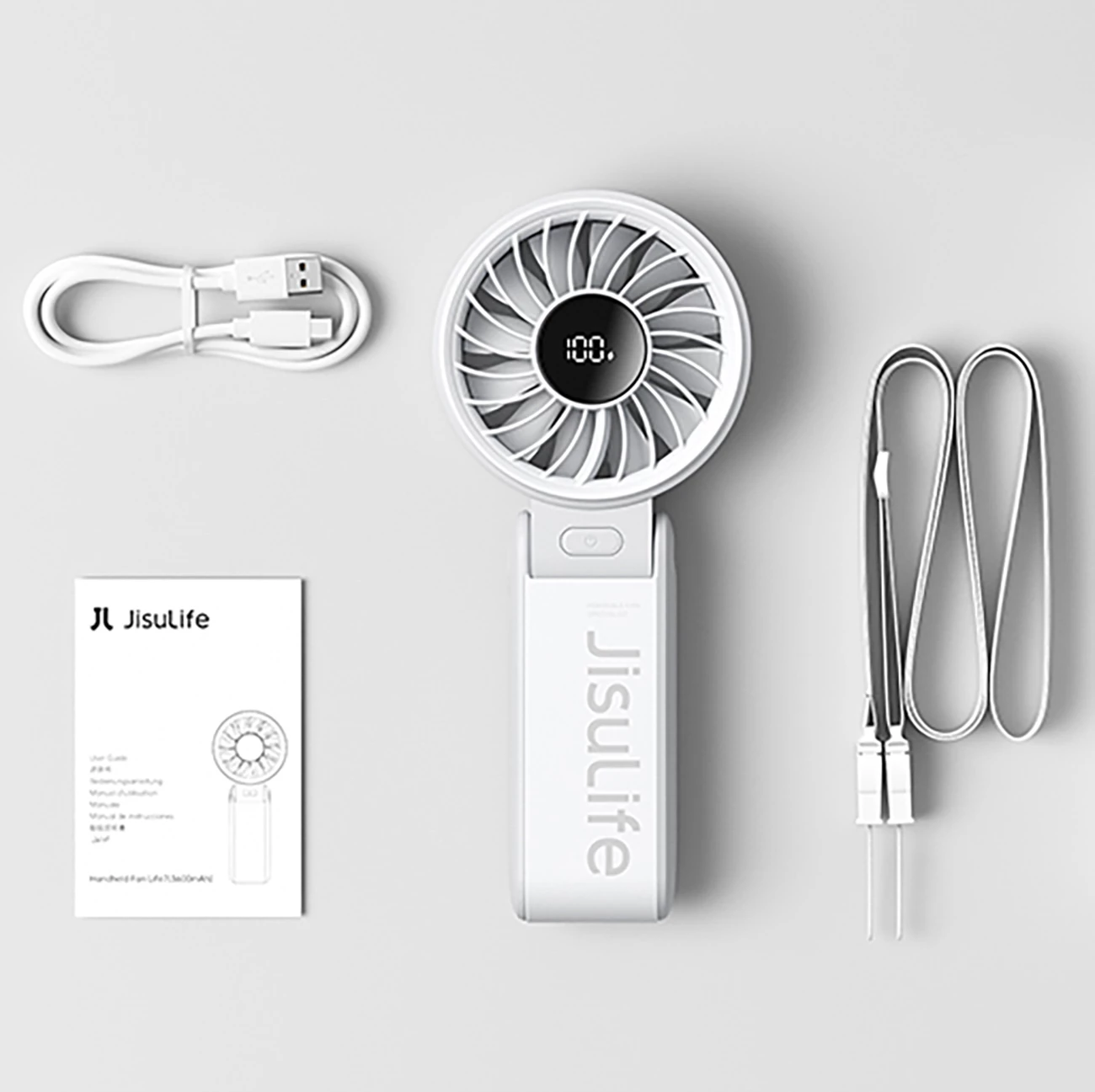 Ventilator dore Jisulife Life7, 3600mAh, USB-C, Gri