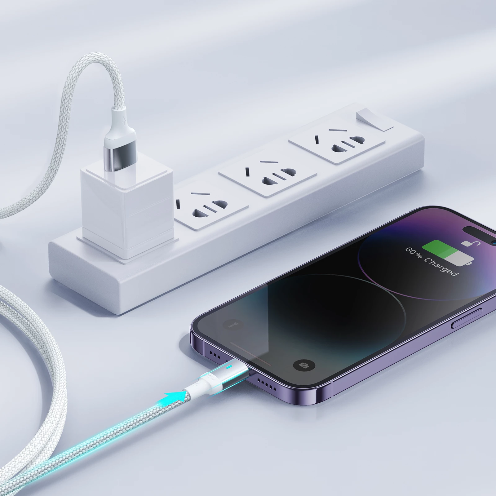 Kabllo Joyroom Extraordinary Series A10, USB-C në Lightning, 2m, 20W, e bardhë
