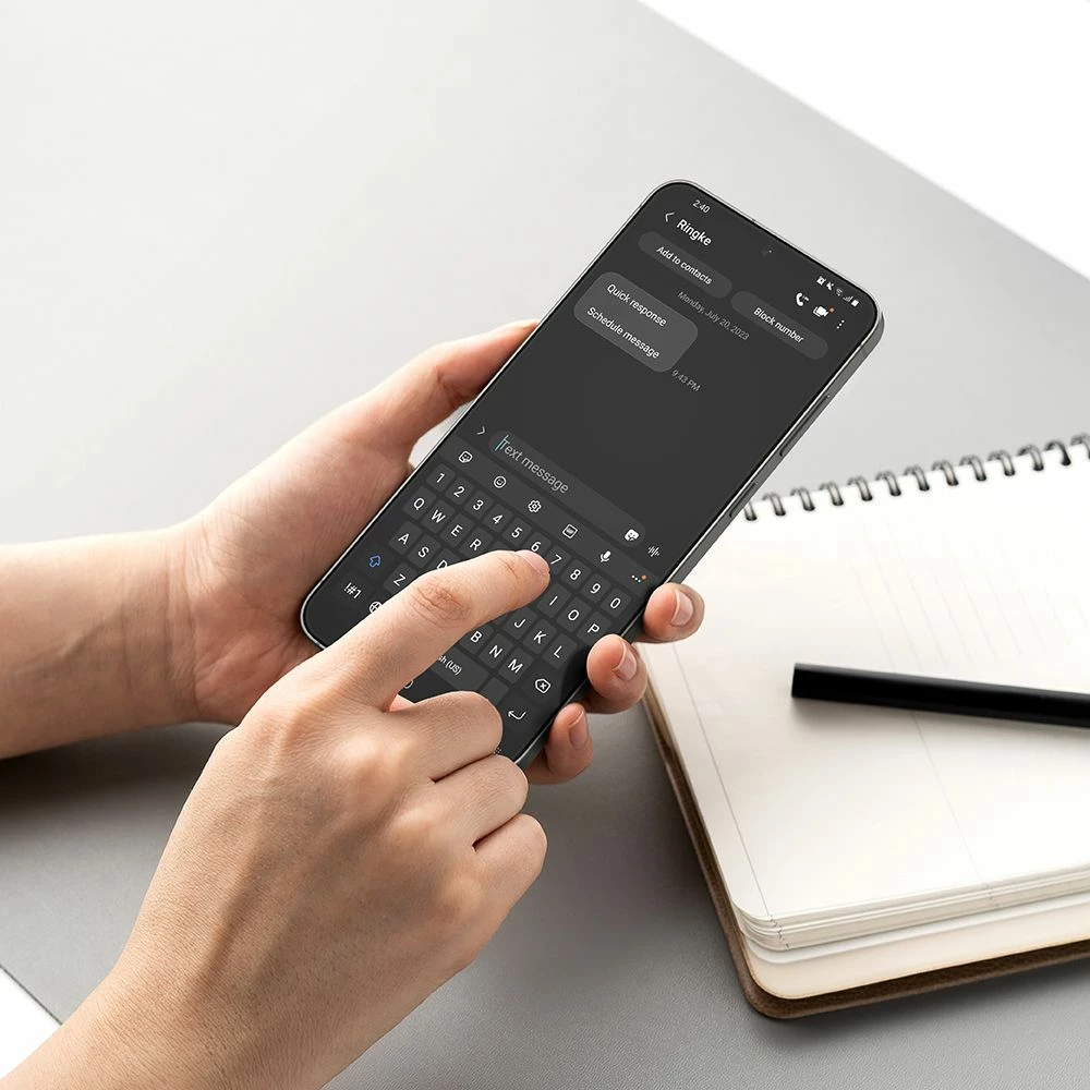 Xham i temperuar Ringke Easy Slide për Samsung Galaxy S25, 2 copë