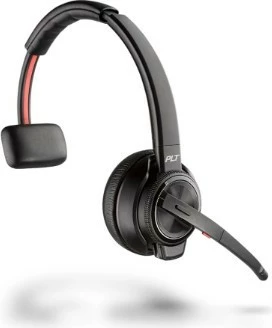 Kufje me mikrofon, Poly Savi 8210 UC 8D3F1AA#ABB, DECT 1880-1900 MHz, USB-A, mono, ANC, Microsoft Teams Certified, e zezë, set