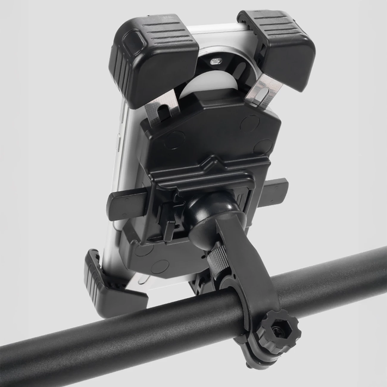 Mbajtëse telefoni për biçikletë, Wozinsky WUD-01B, për timon, 4.5-7.2", kapëse me buton lirimi, rregullim këndi, e zezë