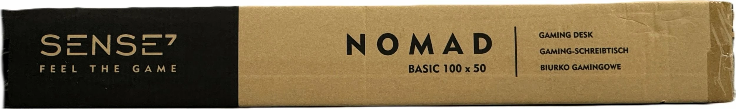 Tavolinë gaming SENSE7 Nomad Basic 100x50 cm 75 cm, e zezë